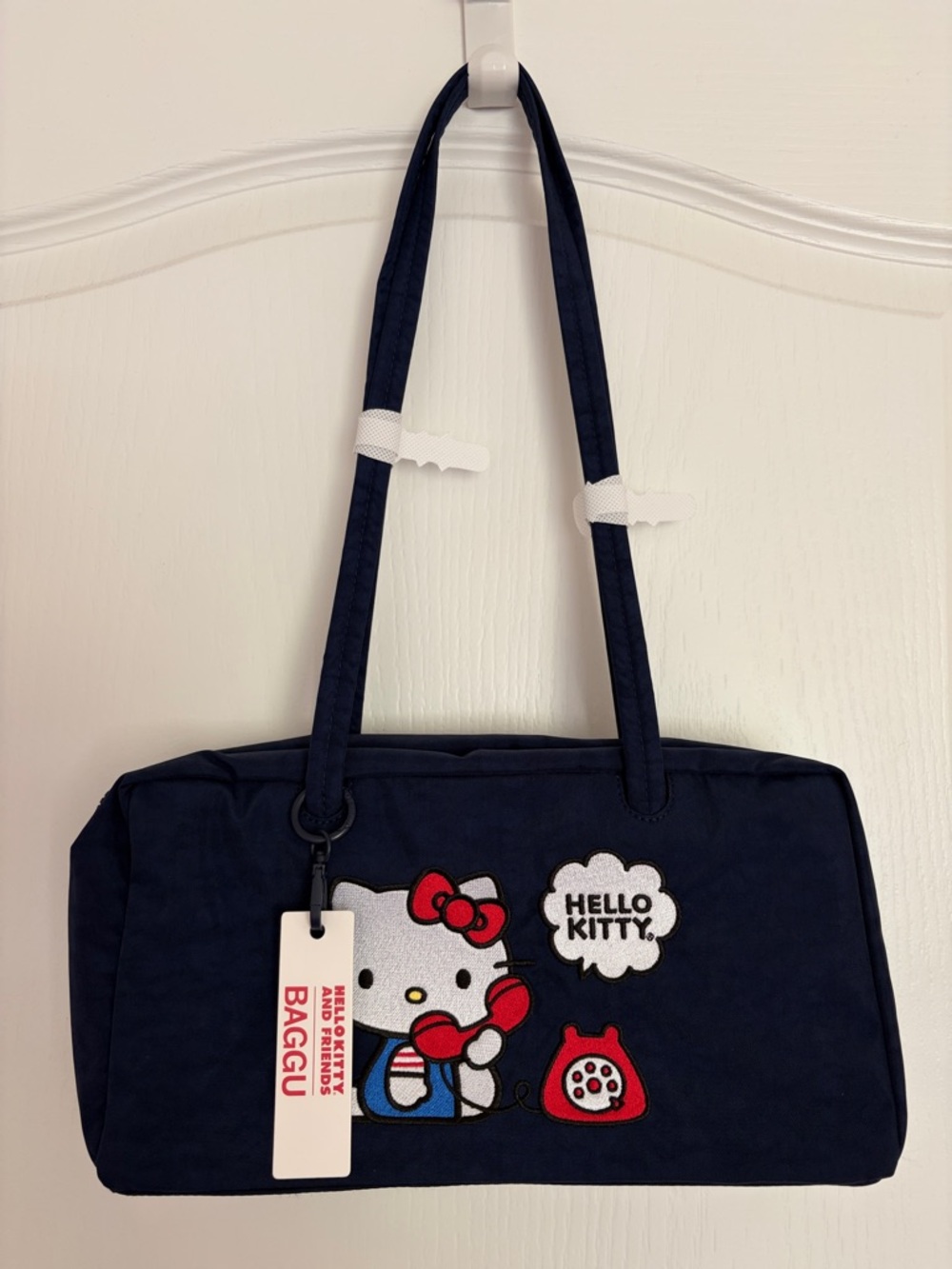 NWT BAGGU Hello Kitty Phone Regular Bowler Bag